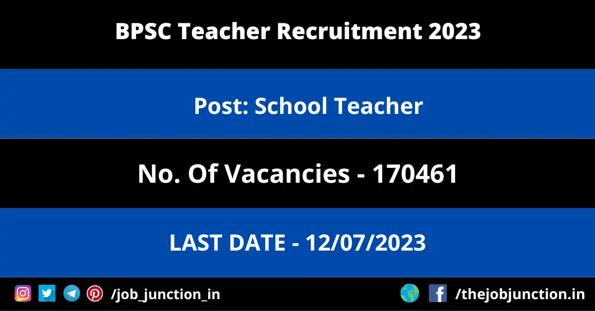 Bpsc Teacher Recruitment Job Junction