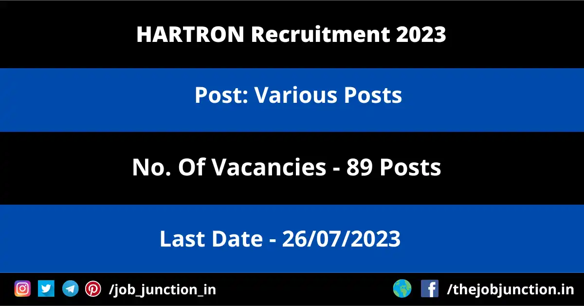 Hartron Recruitment Job Junction