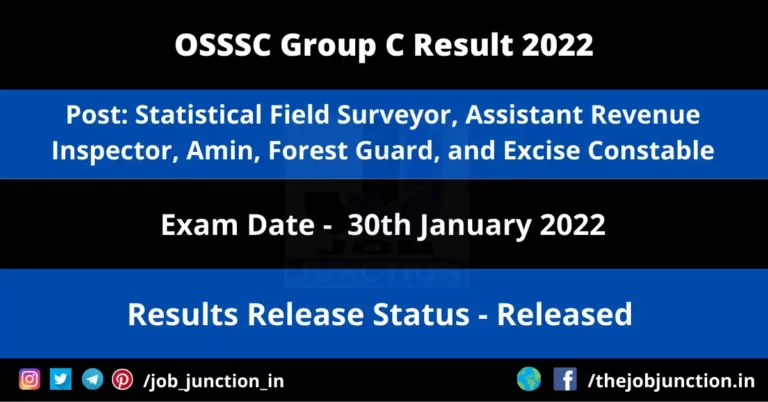 OSSSC Group C Result 2022