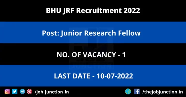 BHU JRF Recruitment 2022