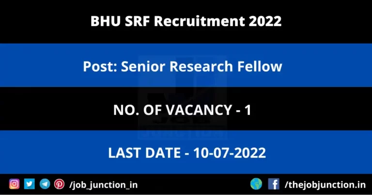 BHU SRF Recruitment 2022