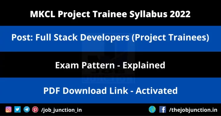 MKCL Project Trainee Syllabus 2022