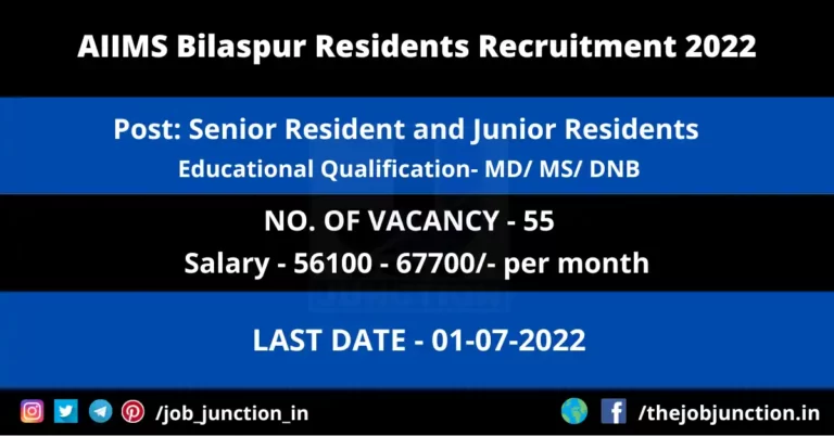 Overview Of AIIMS Bilaspur Residents Recruitment 2022
