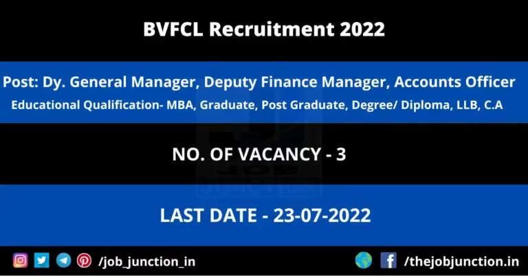 Overview Of BVFCL Recruitment 2022