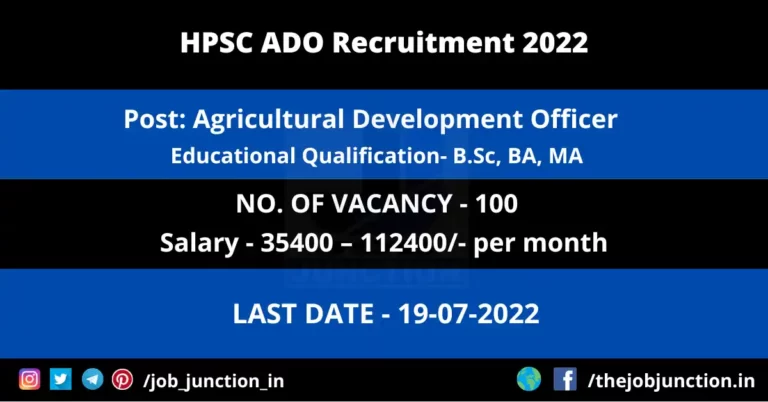 Overview Of HPSC ADO Recruitment 2022