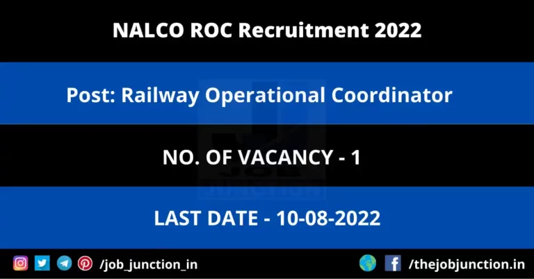 NALCO ROC Recruitment 2022
