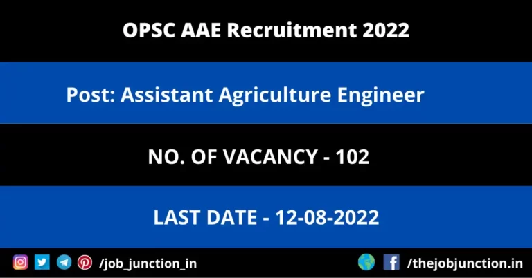 OPSC AAE Recruitment 2022
