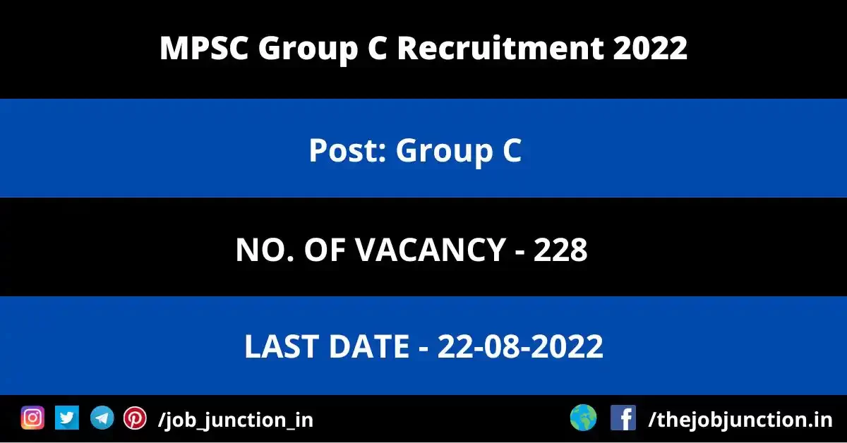 MPSC Group C Recruitment 2022