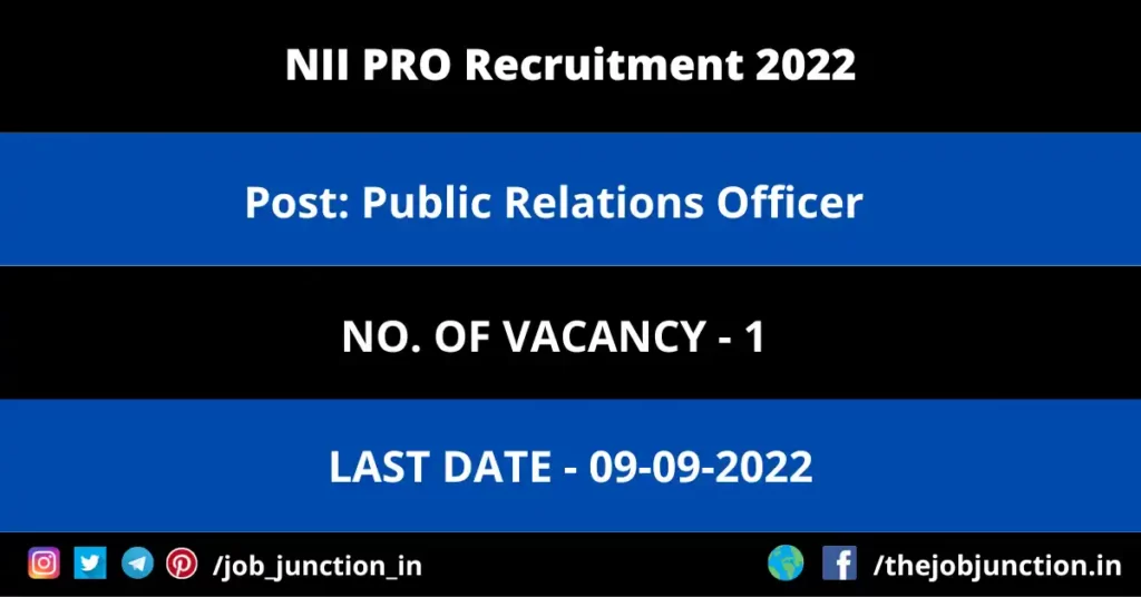 AIIMS Raipur Senior Resident Recruitment 2023 JOB JUNCTION NII PRO Recruitment 2022