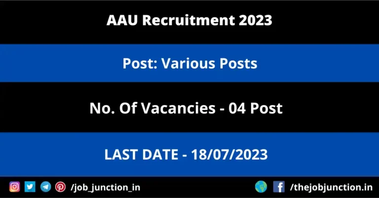 AAU Recruitment 2023