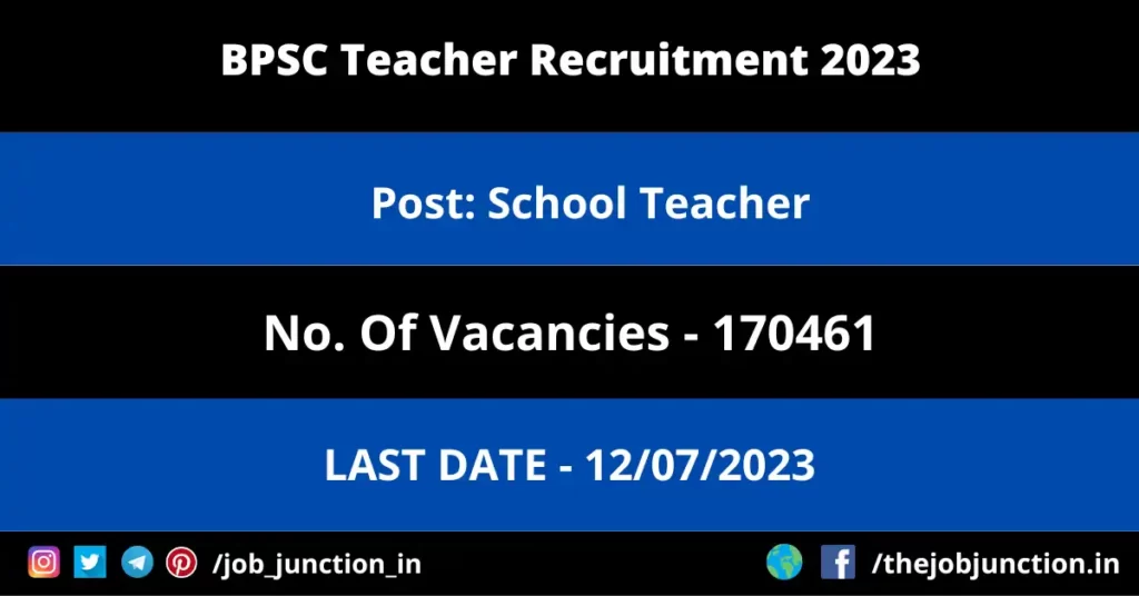 Patna HC Personal Assistant Recruitment 2023 JOB JUNCTION BPSC Teacher Recruitment 2023