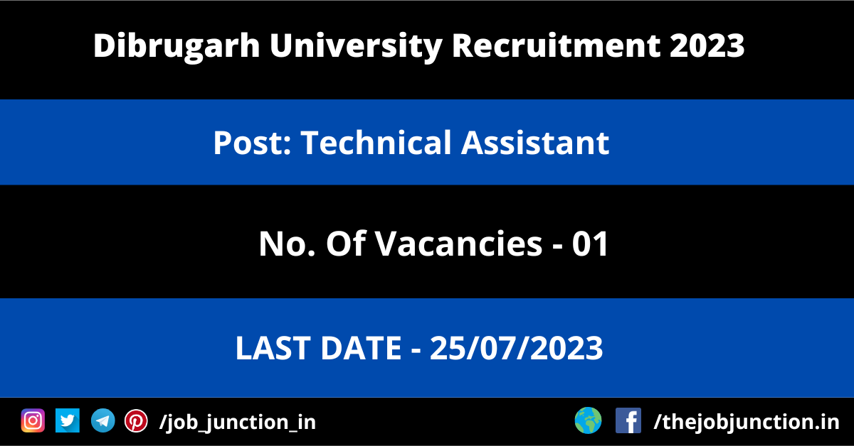 Dibrugarh University TA Recruitment 2023