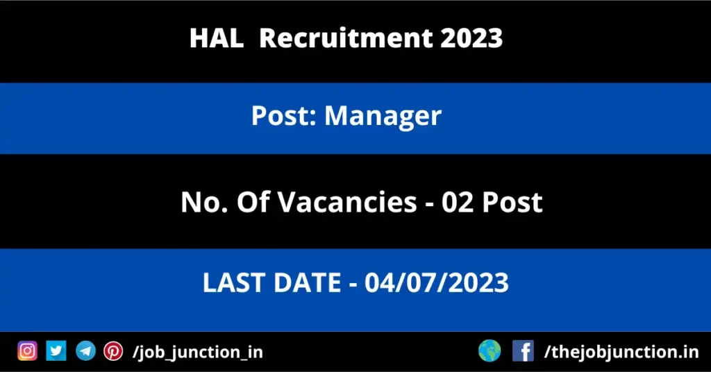 AIC Management Trainee Recruitment 2023 JOB JUNCTION HAL Manager Recruitment 2023