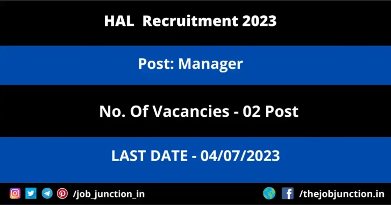 HAL Manager Recruitment 2023
