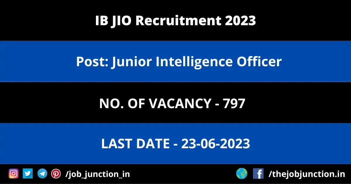 IB JIO Recruitment 2023