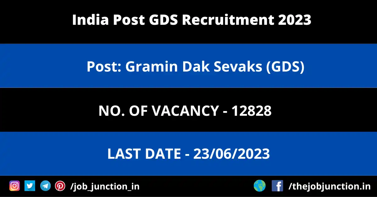 India Post GDS Recruitment 2023 - JOB JUNCTION