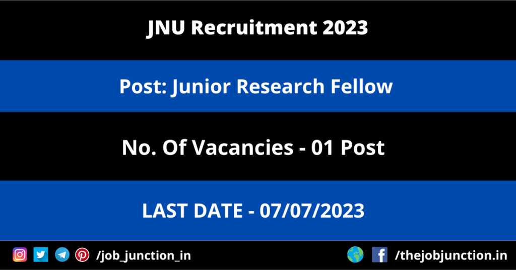 NHSRCL Director Recruitment 2023 JOB JUNCTION JNU JRF Recruitment 2023