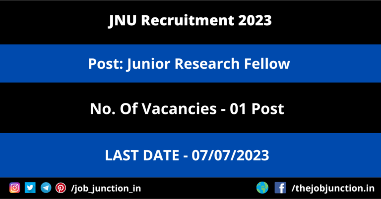 JNU JRF Recruitment 2023