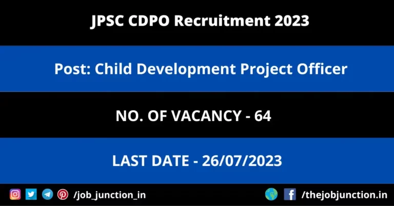 JPSC CDPO Recruitment 2023