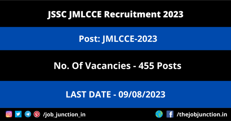 JSSC JMLCCE Recruitment 2023