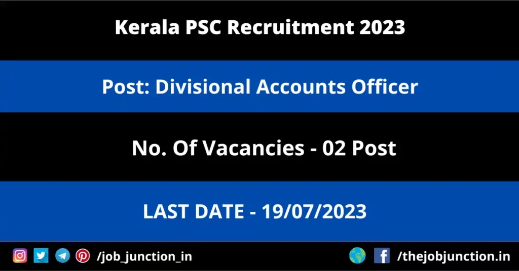 Punjab and Sind Bank SO Recruitment 2023 JOB JUNCTION Kerala PSC DAO Recruitment 2023