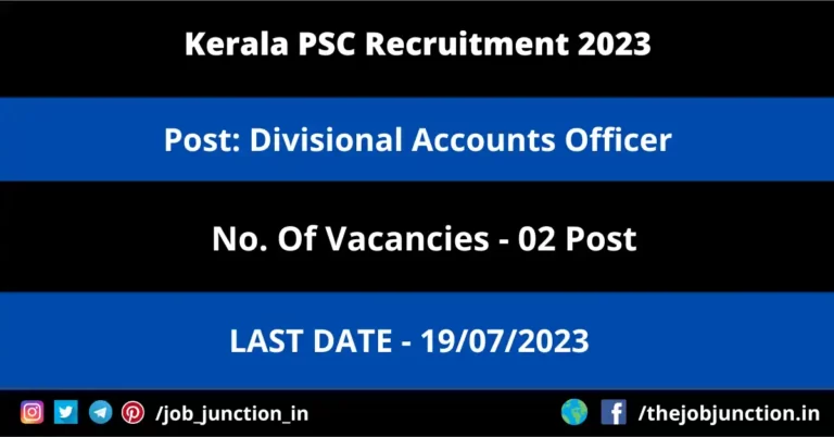 Kerala PSC DAO Recruitment 2023