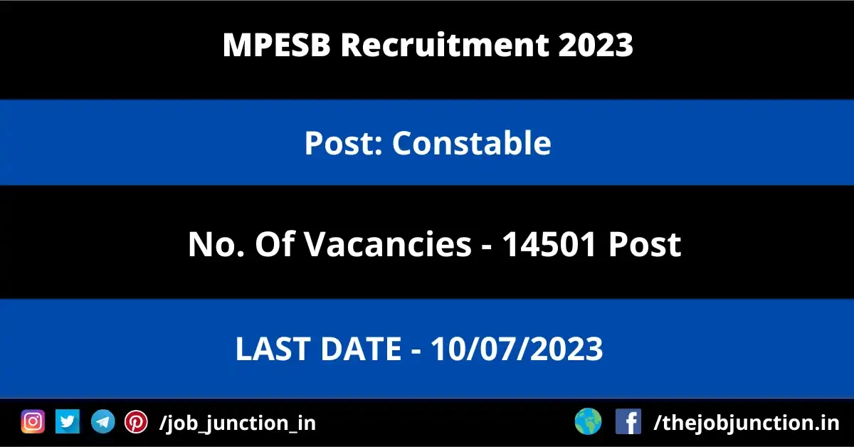 MPESB Constable Recruitment 2023