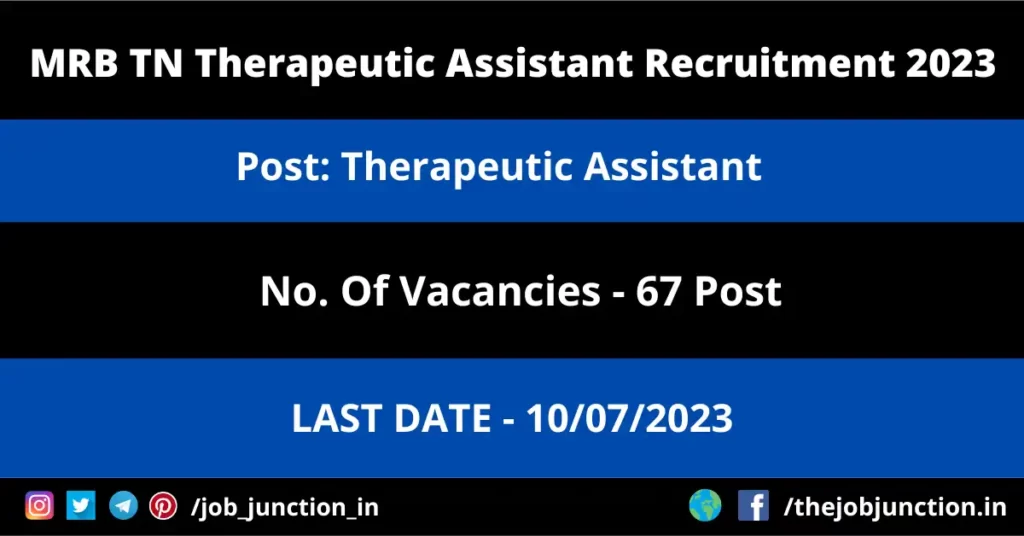AIIMS Jodhpur Group C Recruitment 2023 JOB JUNCTION MRB TN Therapeutic Assistant Recruitment 2023