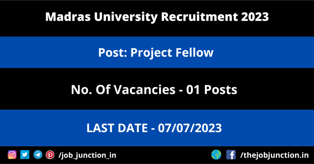 MU Project Fellow Recruitment 2023 JOB JUNCTION MU Project Fellow Recruitment 2023
