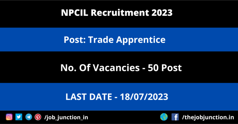 NPCIL Trade Apprentice Recruitment 2023