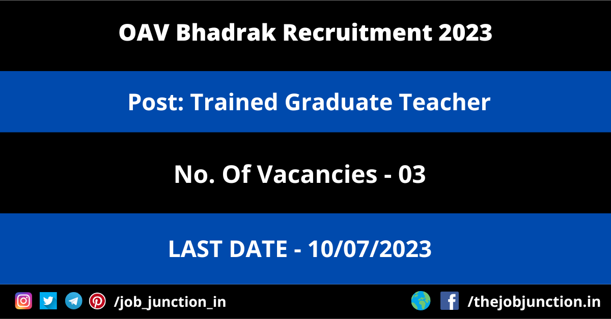 OAV Bhadrak TGT Recruitment 2023