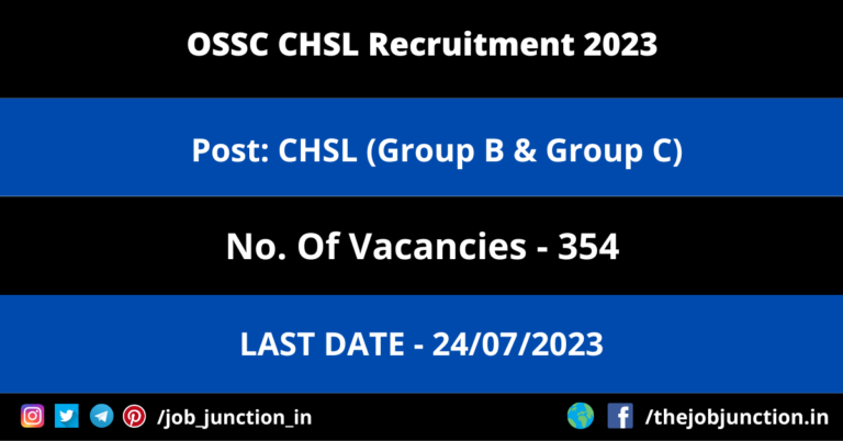 OSSC CHSL Recruitment 2023
