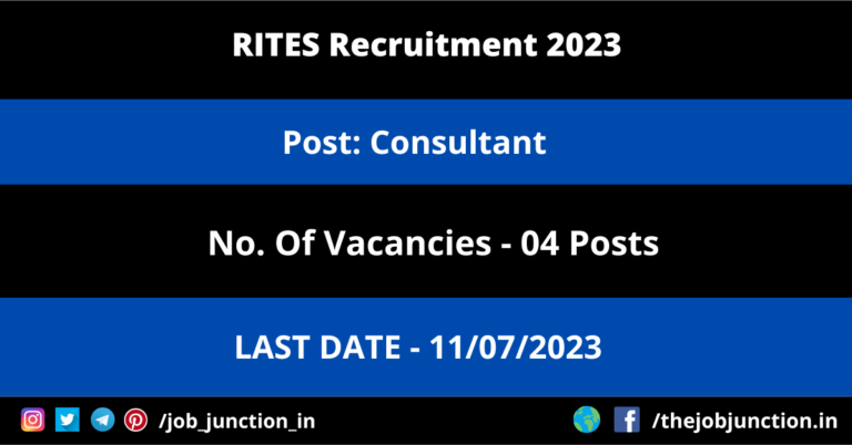 RITES Consultant Recruitment 2023