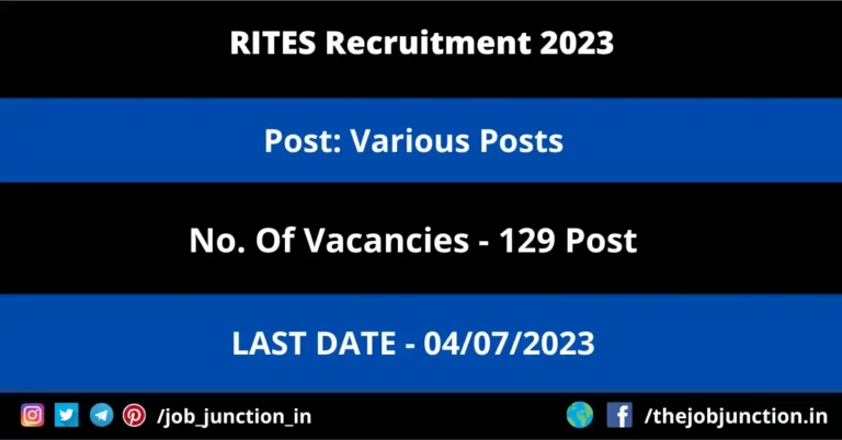 RITES Various Posts Recruitment 2023
