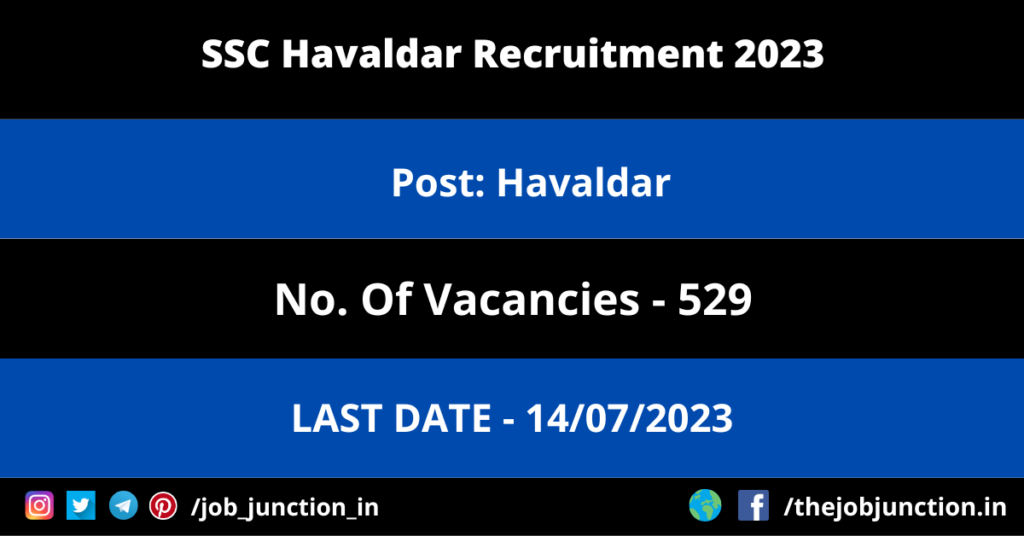 NIEPA Electrician Recruitment 2023 JOB JUNCTION SSC Havaldar Recruitment 2023