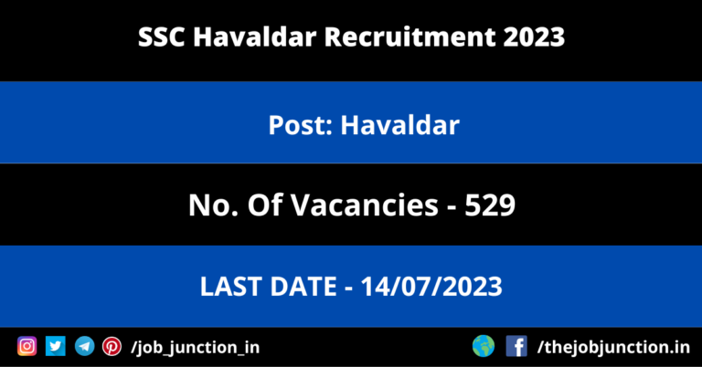 SSC Havaldar Recruitment 2023