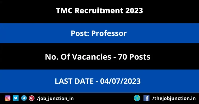 TMC Professor Recruitment 2023