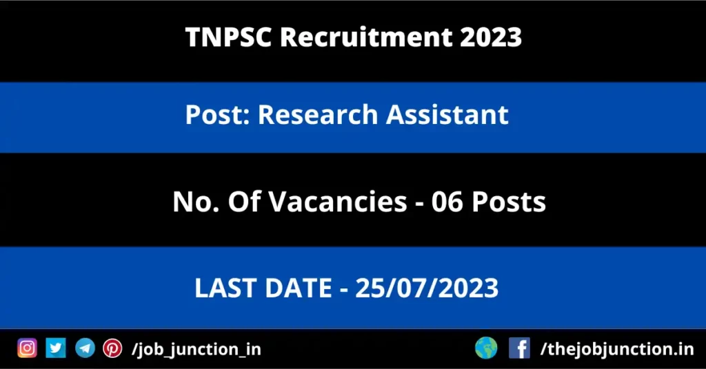 MoEFCC Consultant Recruitment 2023 JOB JUNCTION TNPSC Research Assistant Recruitment 2023