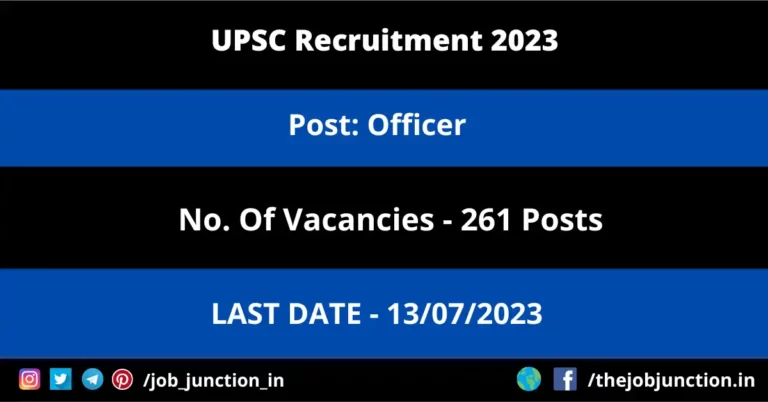 UPSC Officer Recruitment 2023