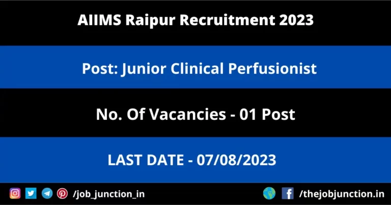 AIIMS Raipur JCP Recruitment 2023