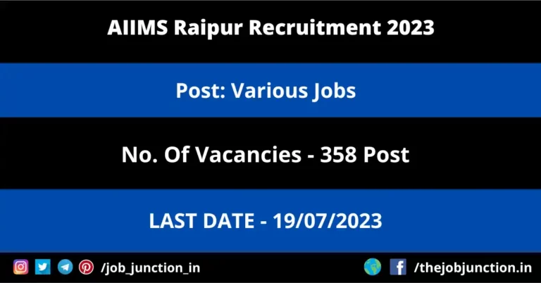 AIIMS Raipur Various Jobs Recruitment 2023