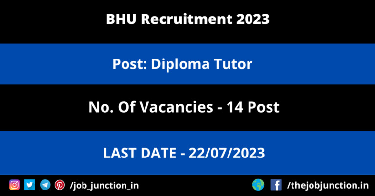 BHU Diploma Tutor Recruitment 2023