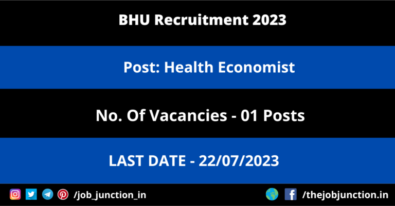 BHU Health Economist Recruitment 2023