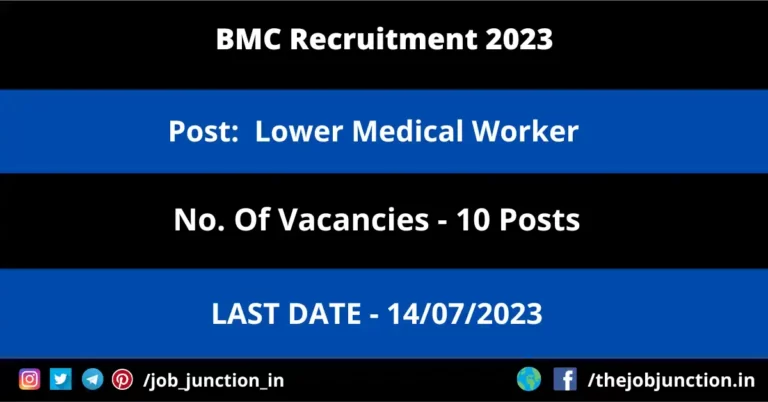 BMC Medical Worker Recruitment 2023