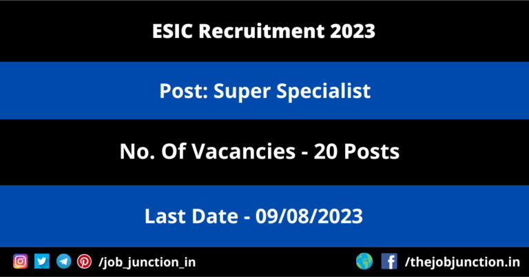 ESIC Delhi Super Specialist Recruitment 2023