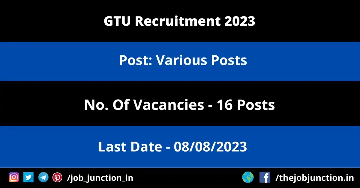 GTU Recruitment 2023