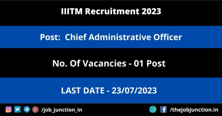 IIITM Kerala CAO Recruitment 2023