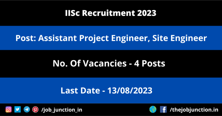IISc Engineer Recruitment 2023