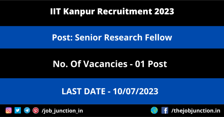 IIT Kanpur SRF Recruitment 2023