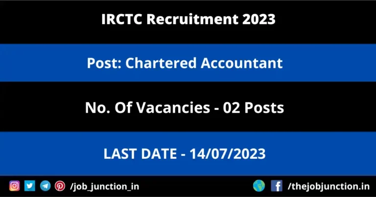 IRCTC CA Recruitment 2023